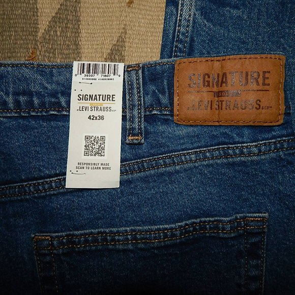 NWT Levis 42 x 36 Signature Gold Denim Blue Jeans - WPL423 - Picture 3 of 8